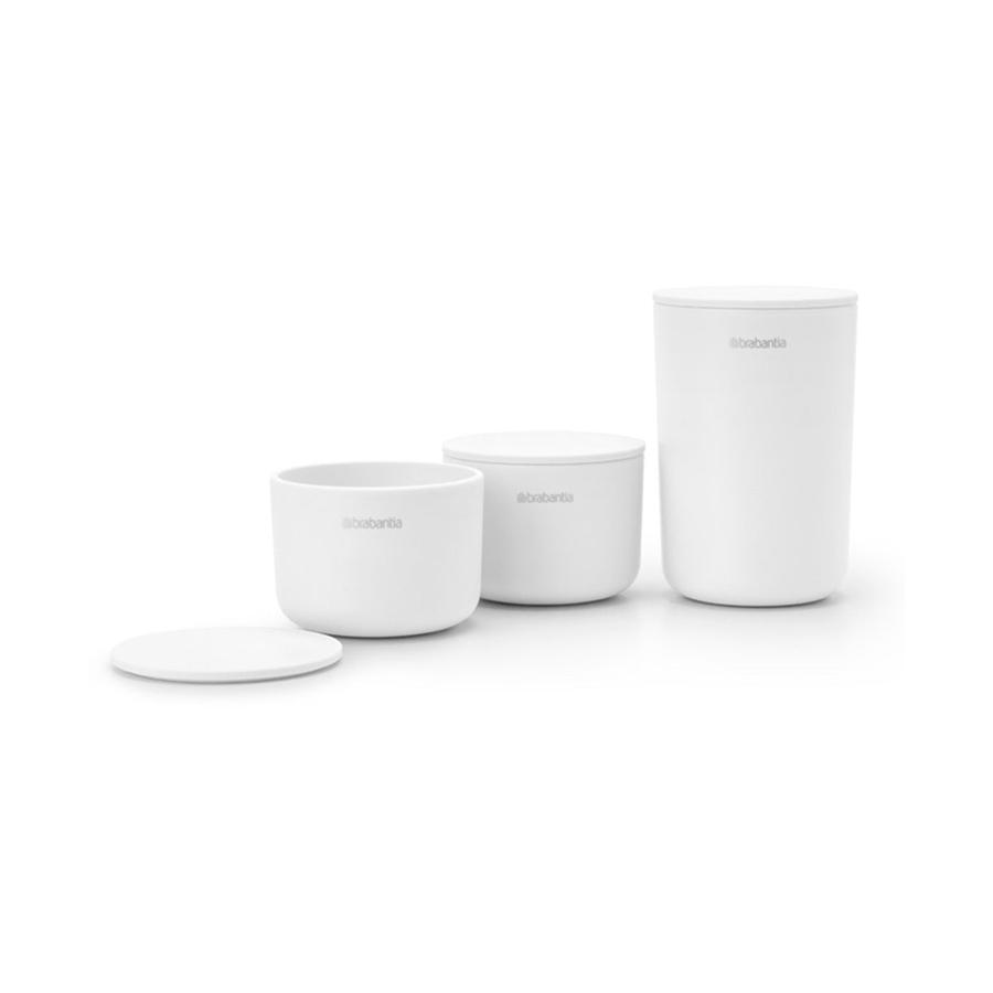 Brabantia ReNew Storage Pots (Set of 3) White White
