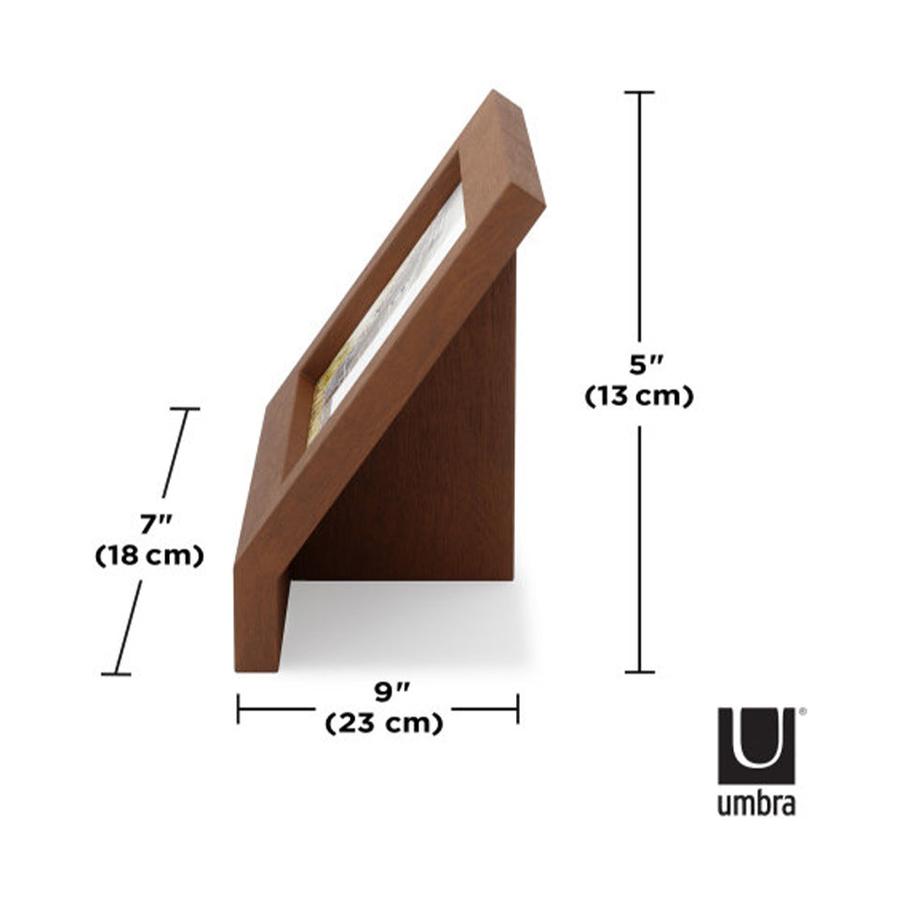 Umbra Podium Picture Frame (10cm x 15cm) Light Walnut Light Walnut