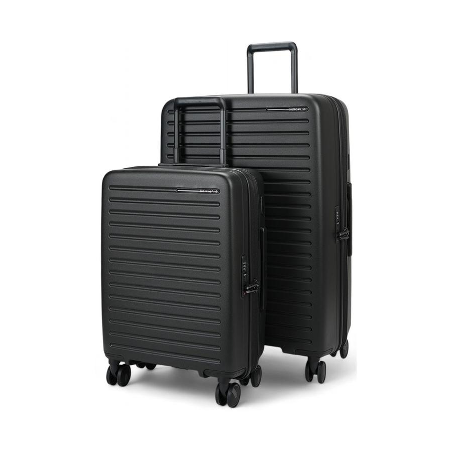 Samsonite Restackd 55cm & 75cm Hardside Luggage Set Black Black