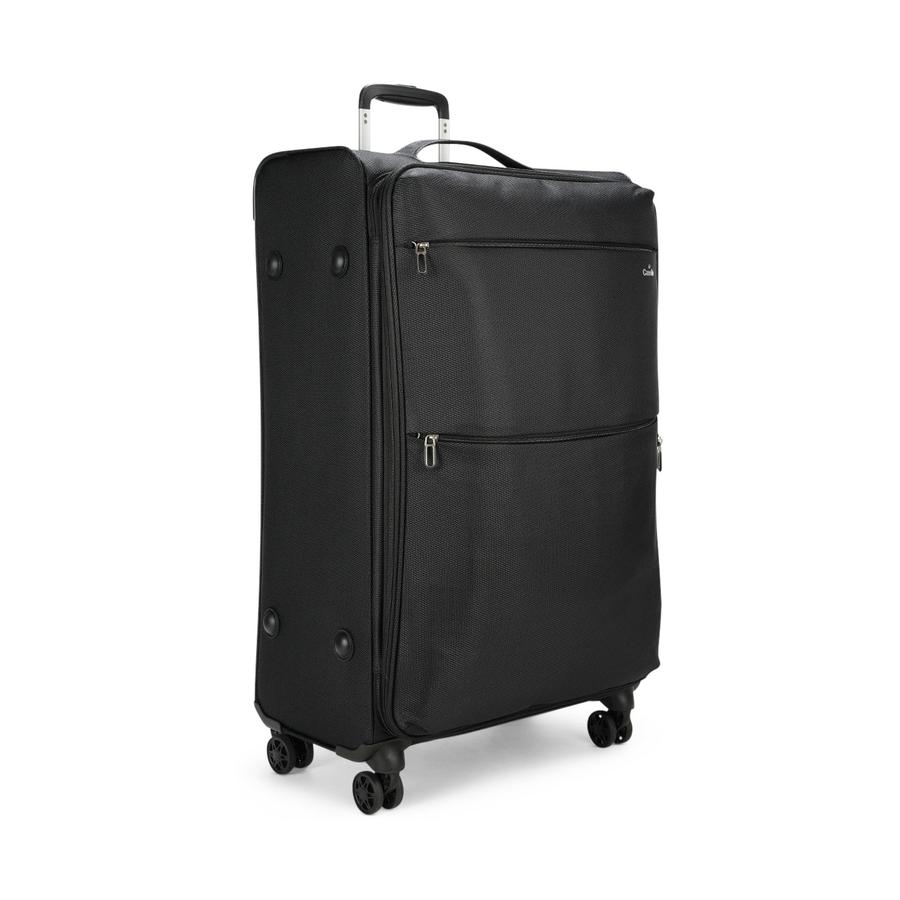 Caselite Ultra 80cm Softside Checked Suitcase & Laptop Bag Set Black Black