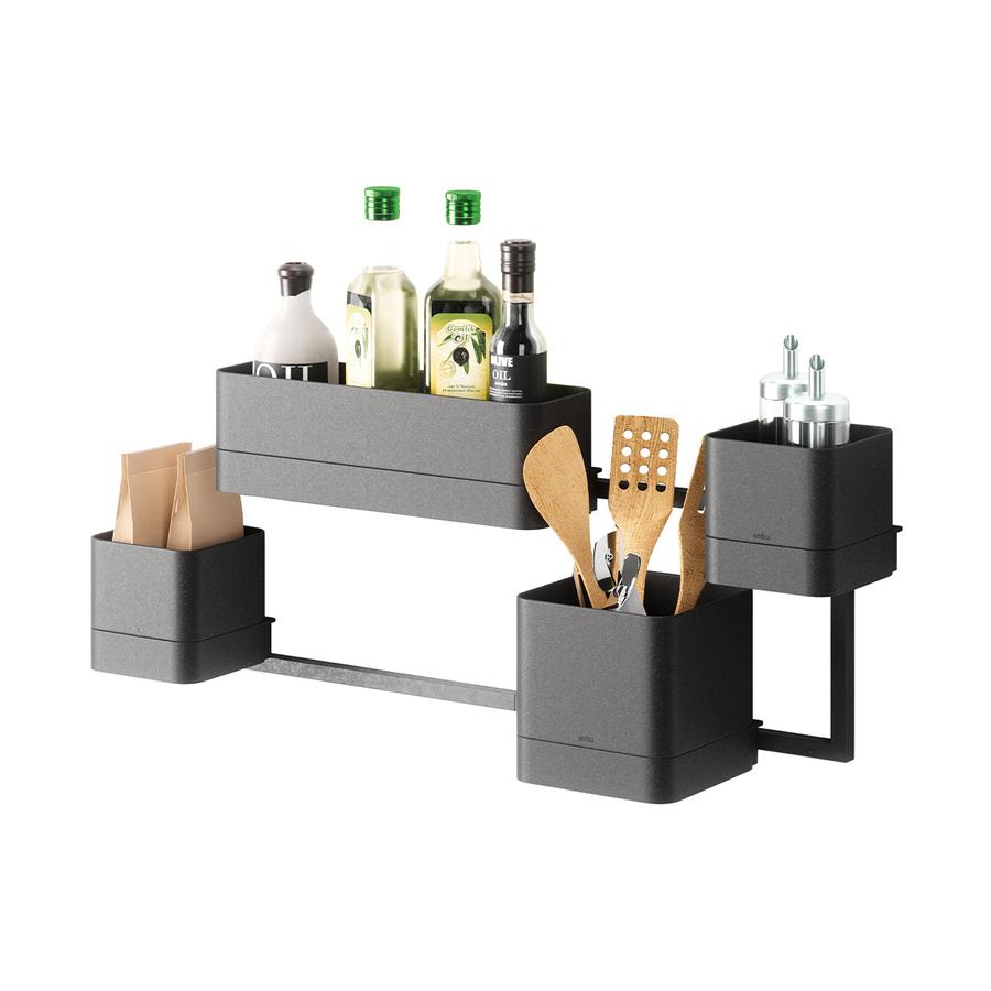 Umbra Cubiko Wall Planter Black Black