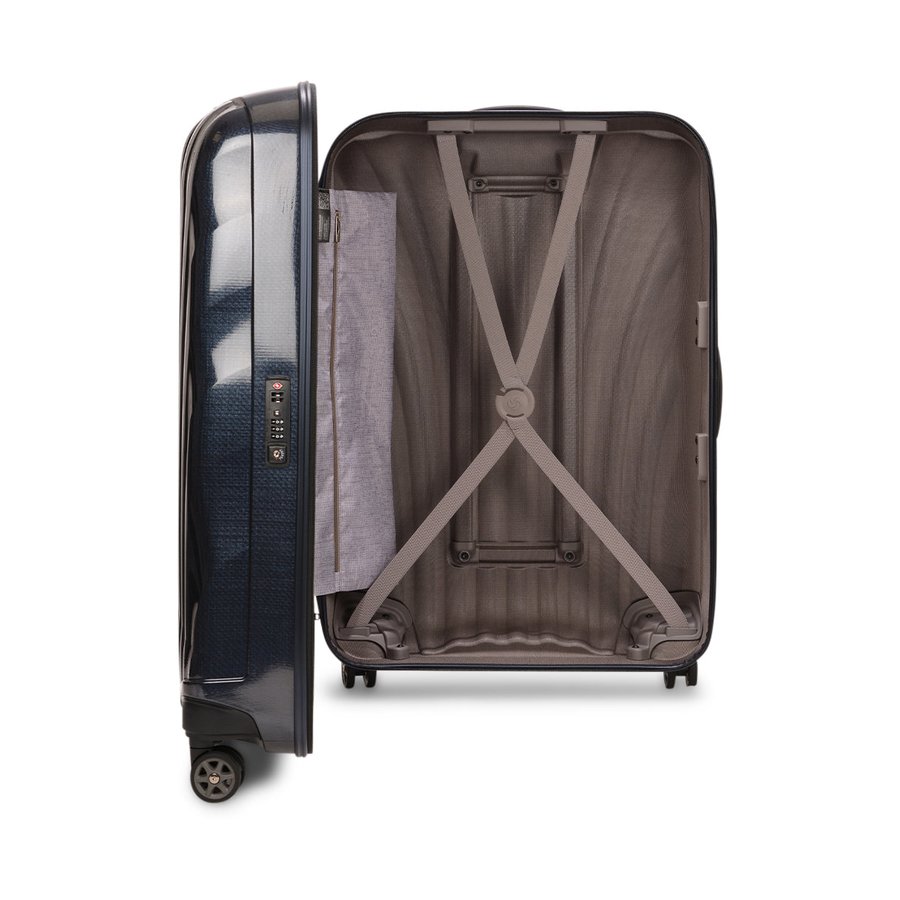 Samsonite C-Lite 75cm CURV Checked Suitcase Midnight Blue Midnight Blue