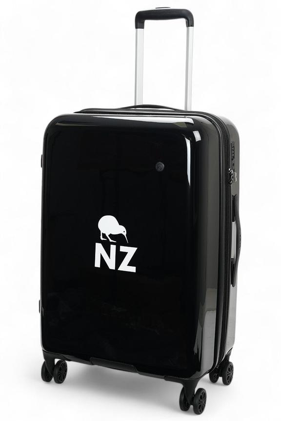 Caselite NZ Kiwi 67cm Hardside Checked Suitcase Black