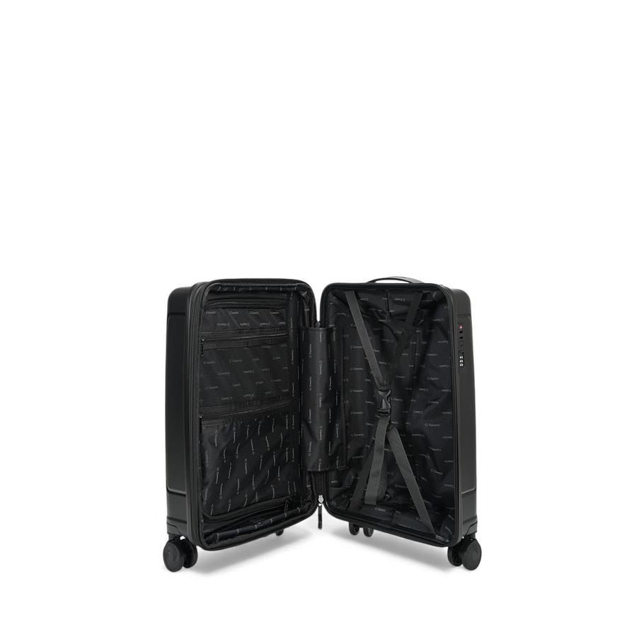 Caselite Quest 56cm Hardside Carry-On Suitcase Black Black