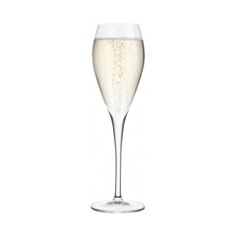 Luigi Bormioli Atelier 200ml Glass Wine Flute Set of 6 Clear Clear