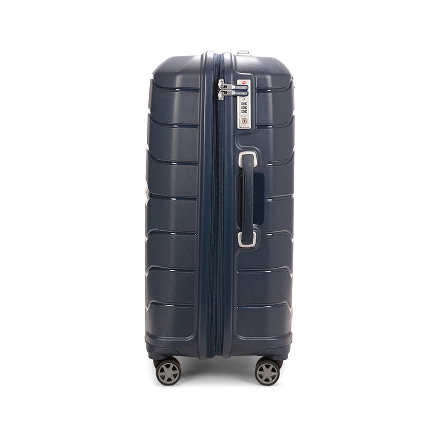 Samsonite Oc2lite 68cm Hardside Checked Suitcase Navy Navy