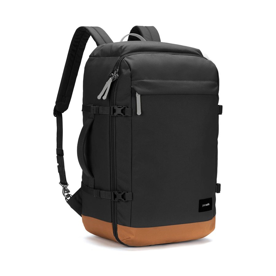 Pacsafe GO 44L Anti-Theft Recycled Carry-On Backpack Jet Black Jet Black
