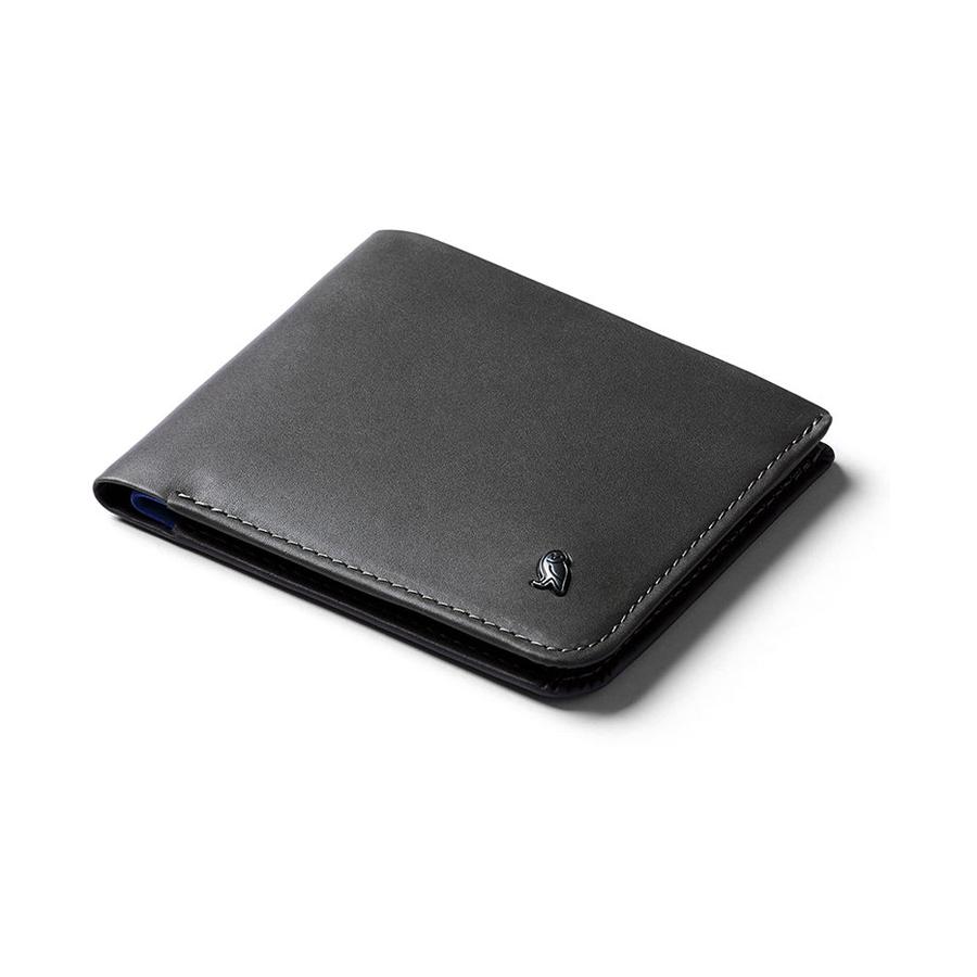 Bellroy RFID Hide & Seek HI Leather Wallet Charcoal Cobalt Charcoal Cobalt