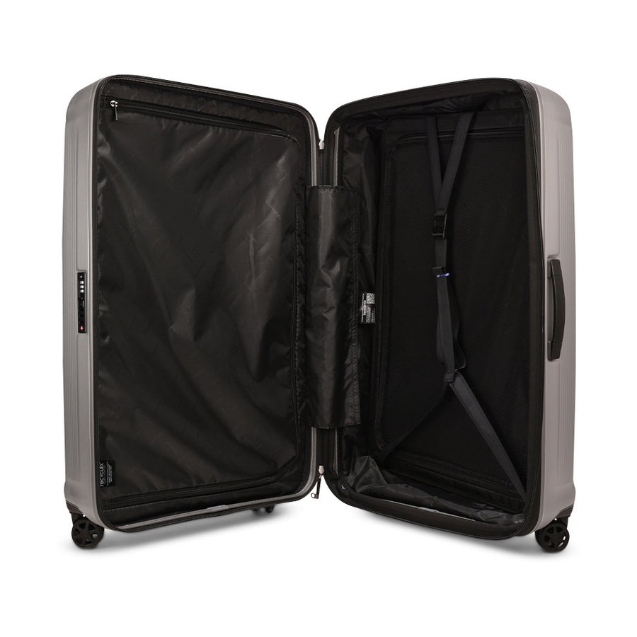 Samsonite Nuon 81cm Hardside Checked Suitcase Matte Silver Matte Silver