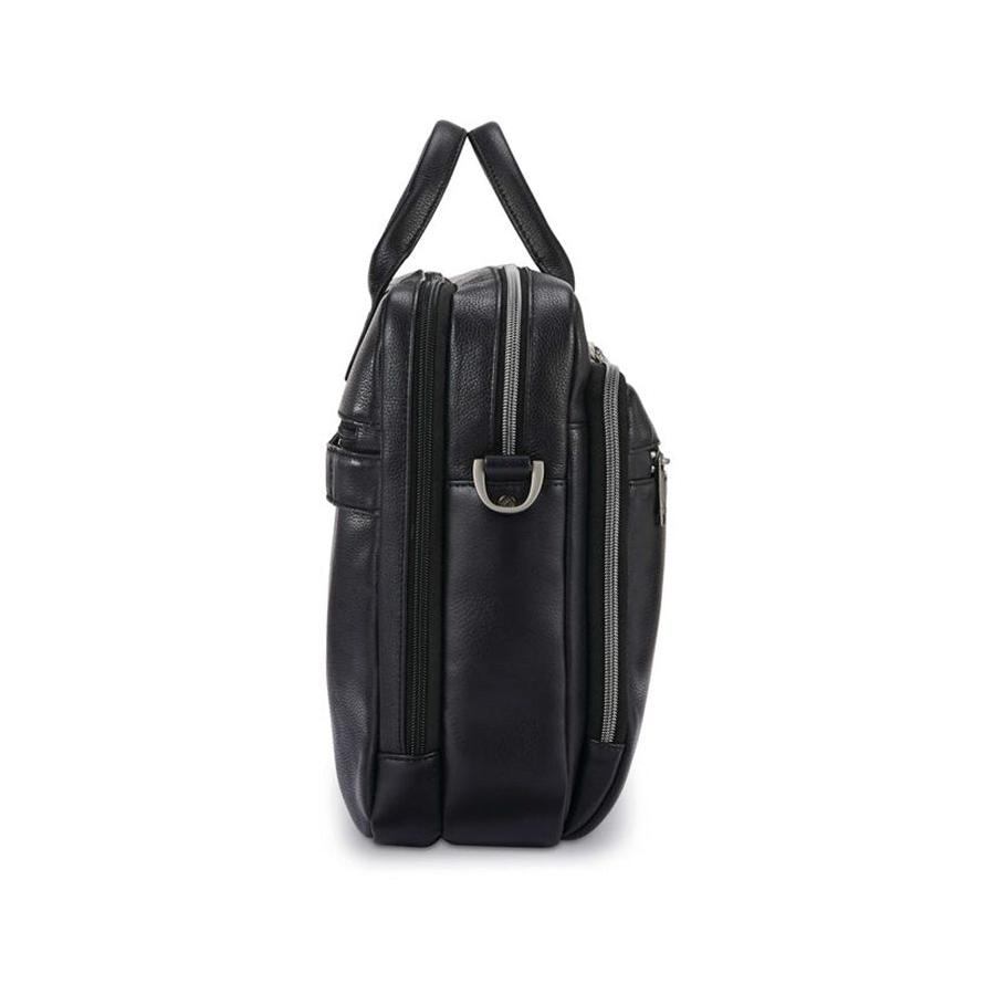 Samsonite Classic Leather Toploader Briefcase Black Black
