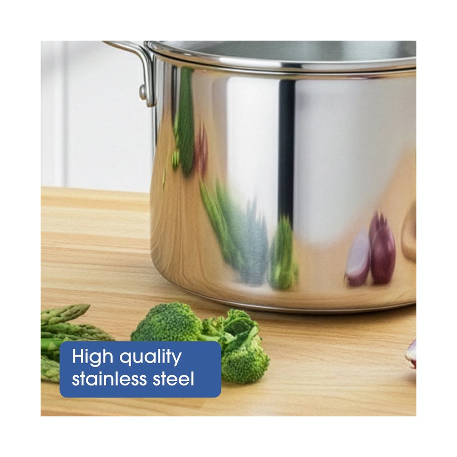 Raco Steel Essentials Induction 5 Piece Cookware Set Stainless Steel Stainless Steel