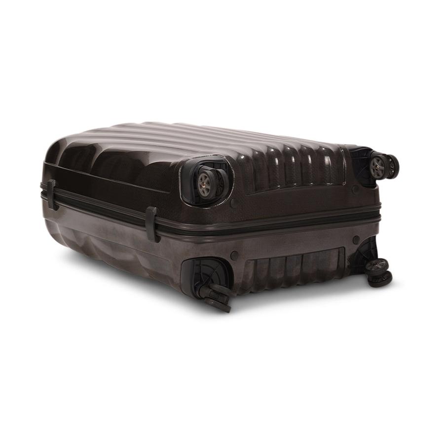 Samsonite C-Lite 75cm CURV Checked Suitcase Black Black