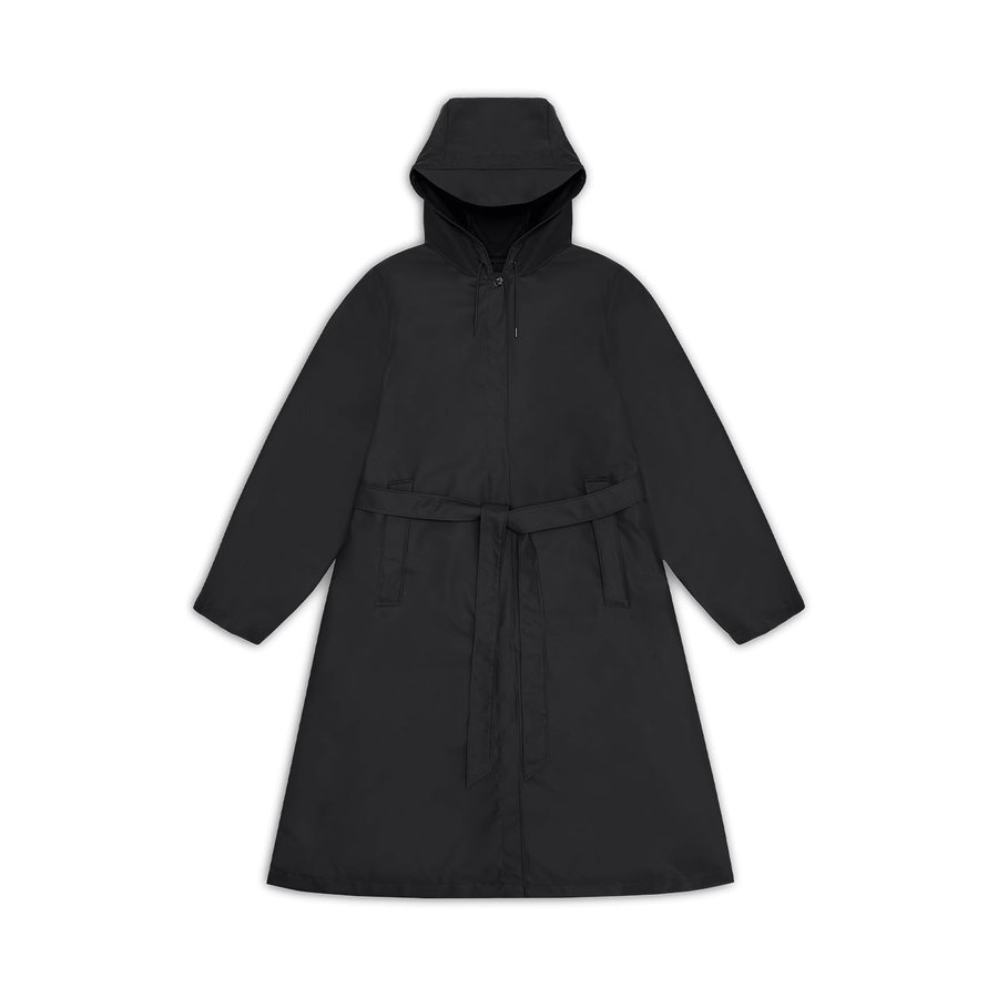 Rains A-Line Longer W Jacket Black XL