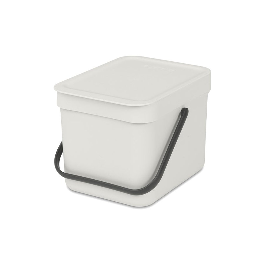 Brabantia Sort & Go Waste Bin (6L) Light Grey Light Grey