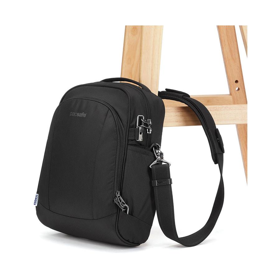 Pacsafe Metrosafe LS250 ECONYL Anti-Theft Recycled Crossbody Black Black