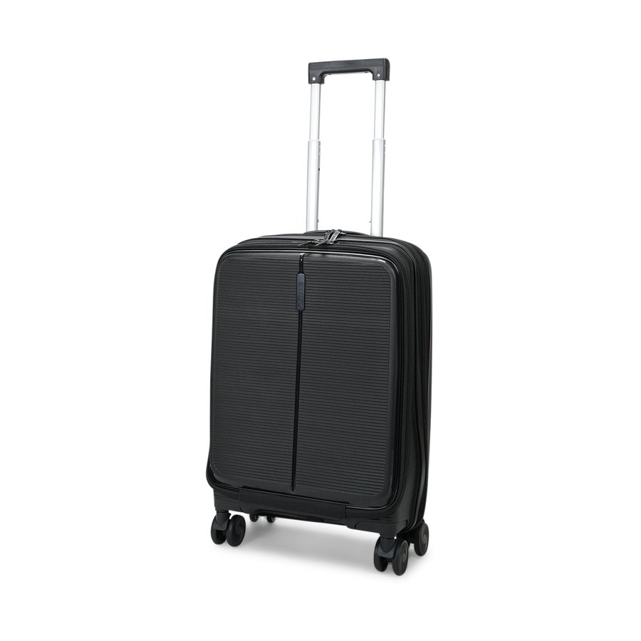 Caselite Venture 57cm Top Open Hardside Carry-On Suitcase Black Black