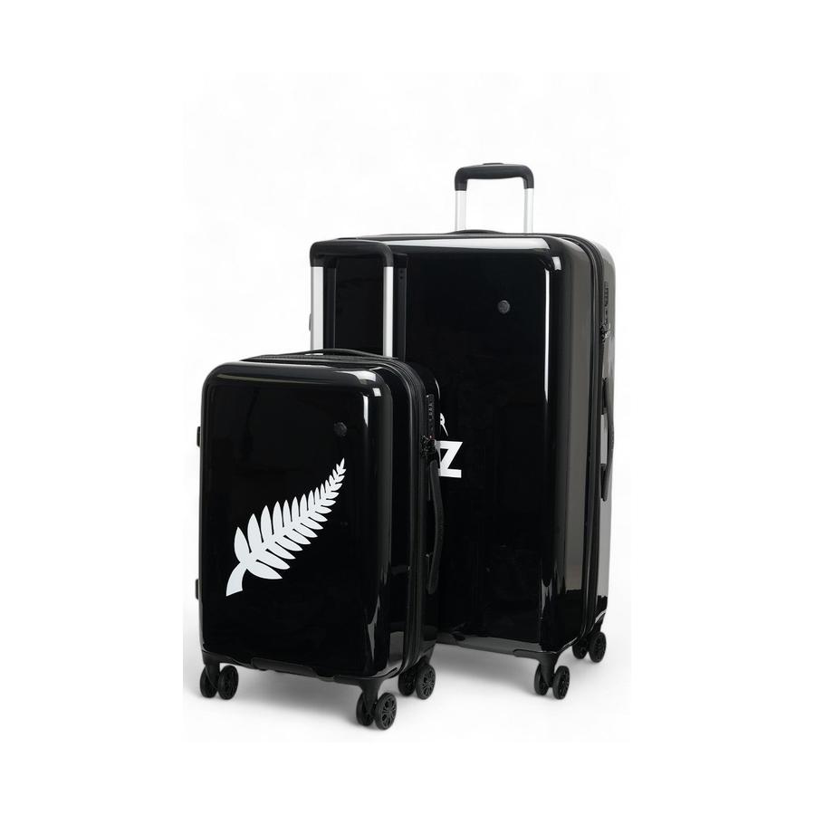 Caselite NZ Fern/Kiwi 56cm & 77cm Hardside Luggage Set Black Black
