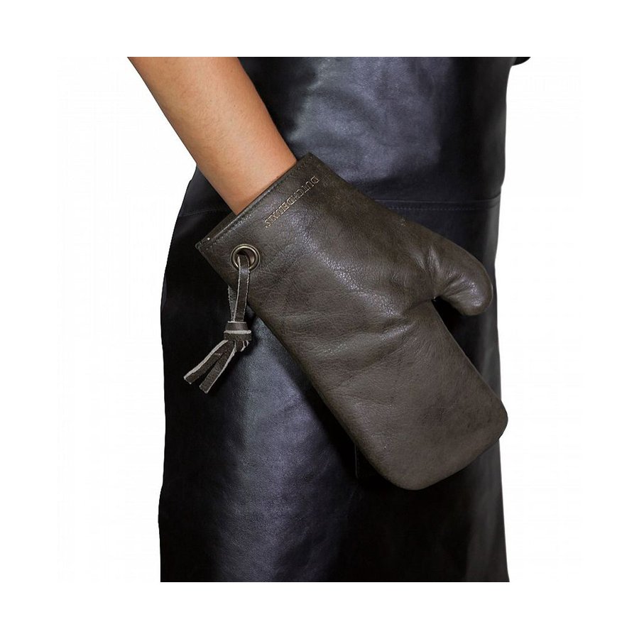 Dutch Deluxes Leather Oven Glove Vintage Grey Vintage Grey