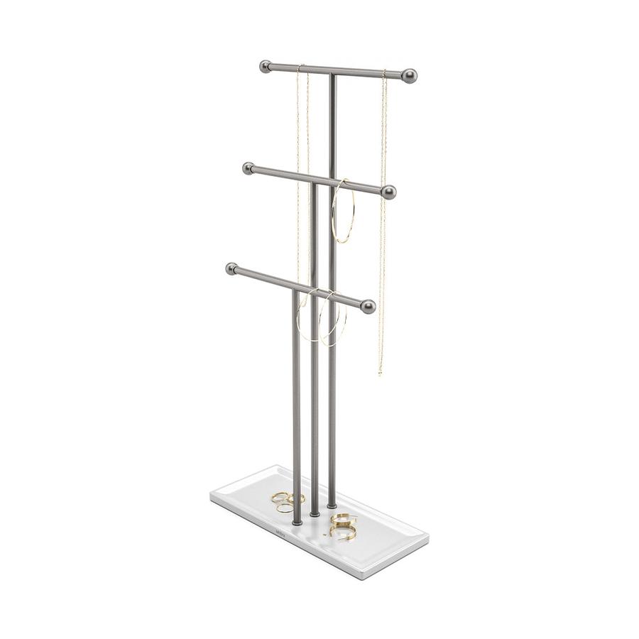 Umbra Trigem Jewellery Stand Organiser White/Nickel White/Nickel