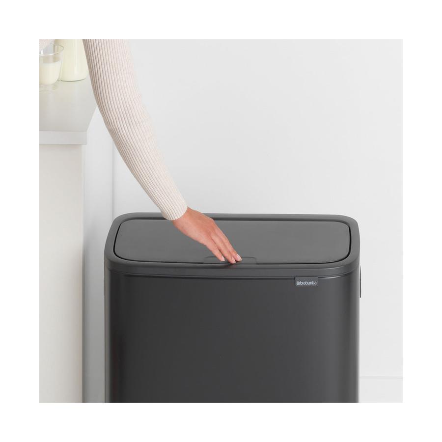 Brabantia Bo Touch Bin (60L) Matte Black Matte Black