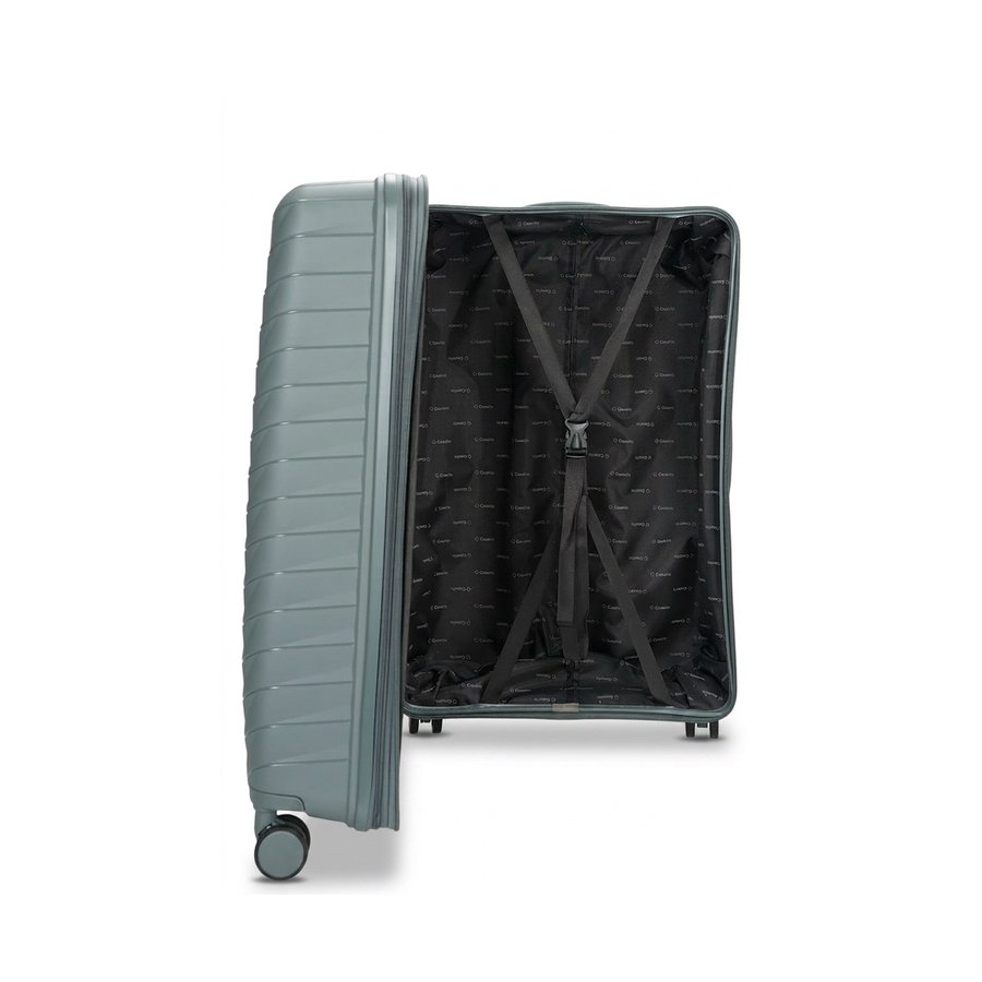 Caselite Expedition 75cm Hardside Checked Suitcase Grey Green Grey Green