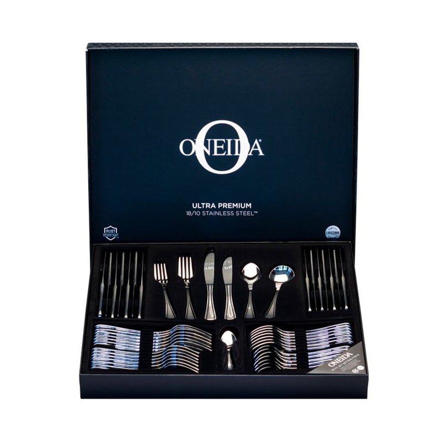 Oneida New Rim 56 Piece Cutlery Set Stainless Steel Stainless Steel