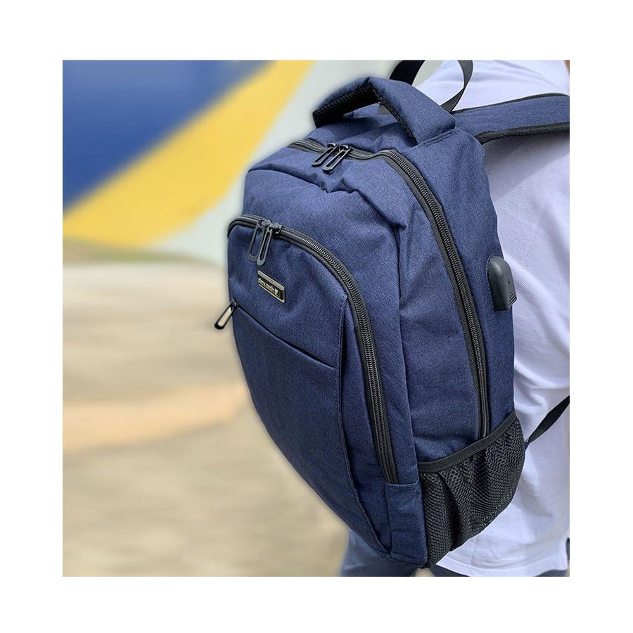 Pierre Cardin Ezra 15" Laptop Backpack Navy Navy