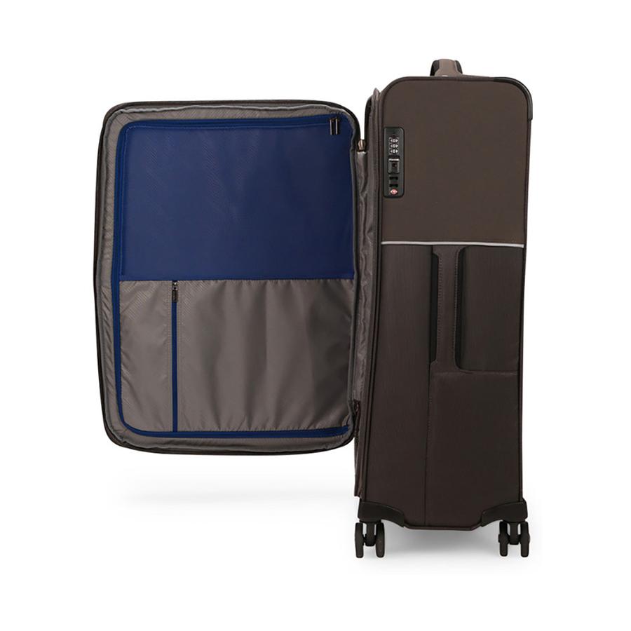Samsonite 73H 71cm Softside Checked Suitcase Platinum Grey Platinum Grey