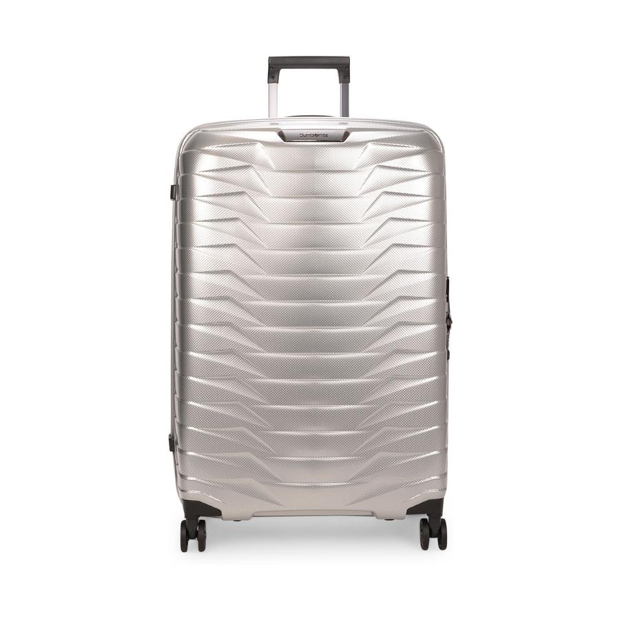 Samsonite Proxis 75cm Hardside Checked Suitcase Silver Silver