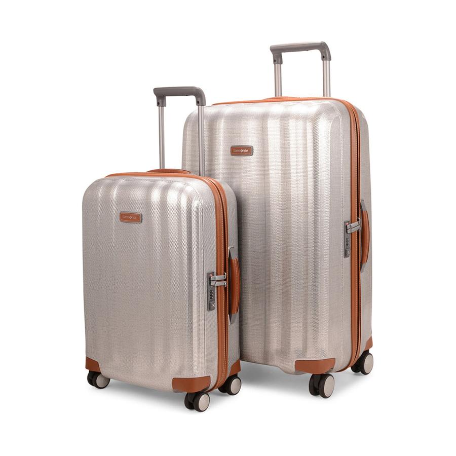 Samsonite Lite-Cube DLX CURV Luggage Set 55cm & 76cm Aluminium Aluminium