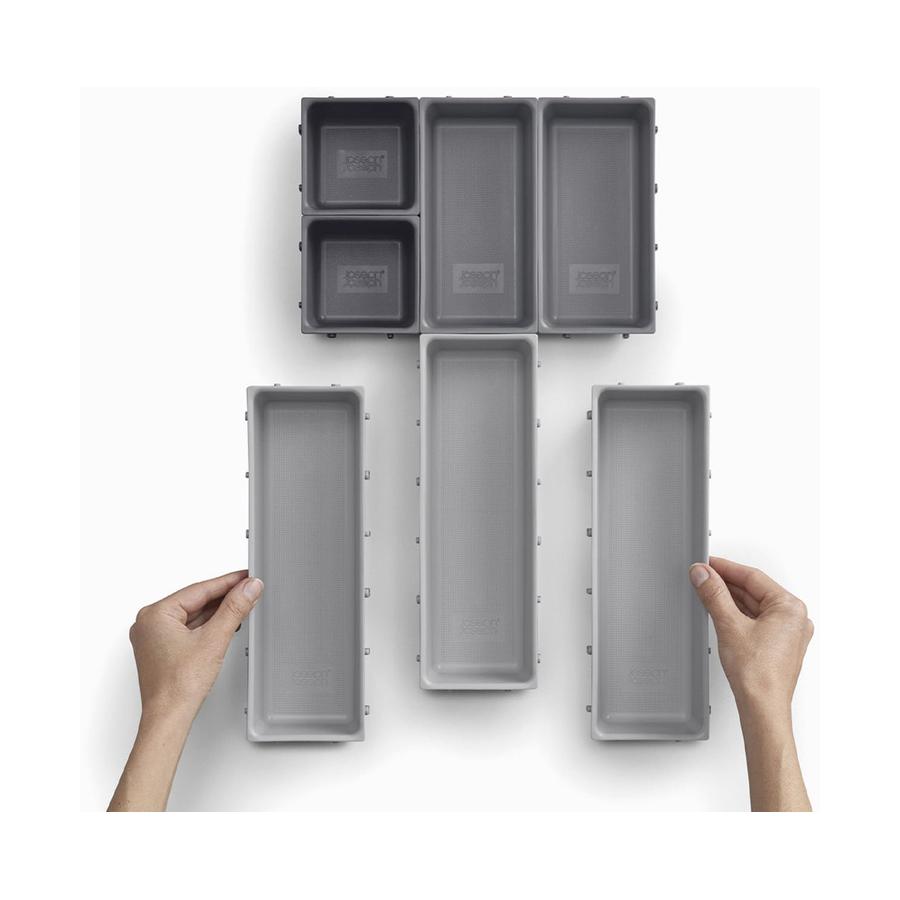 Joseph Joseph Blox 7-Piece Drawer Organiser Set Grey Grey