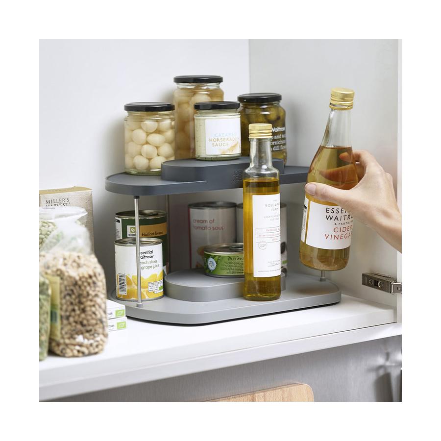 Joseph Joseph CupboardStore 2-Tier Rotating Organiser Grey Grey