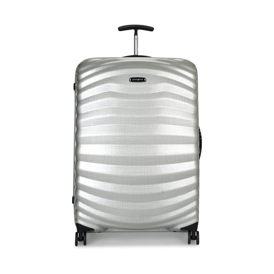 Samsonite Lite-Shock Sport 75cm CURV Checked Suitcase Silver Silver