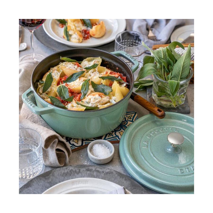 Staub 20cm (2.2L) Round Cocotte Sage Sage
