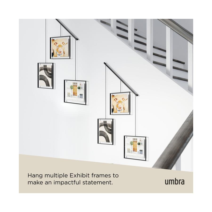 Umbra Exhibit 13 x 18cm Wall Picture Frames (Set of 3) Black Black