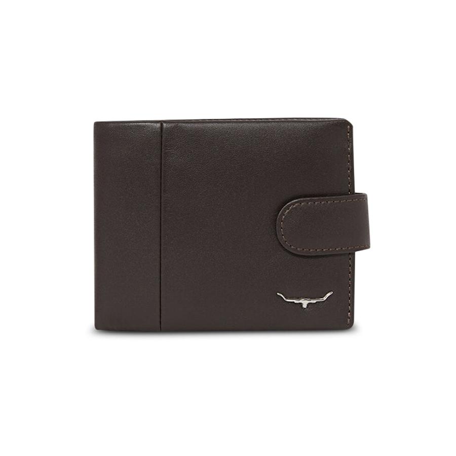 RM Williams Leather Wallet with Coin Pocket & Tab Brown Brown