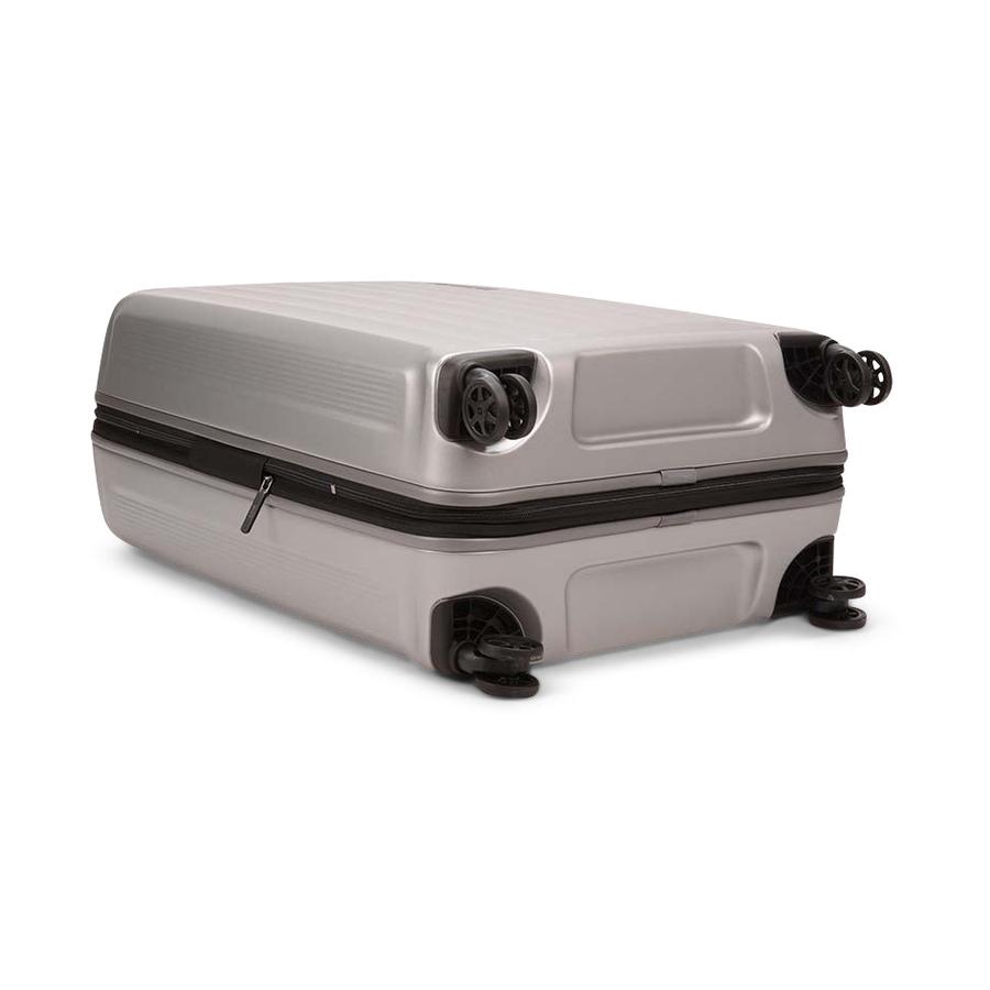 Samsonite Nuon 75cm Hardside Checked Suitcase Matte Silver Matte Silver