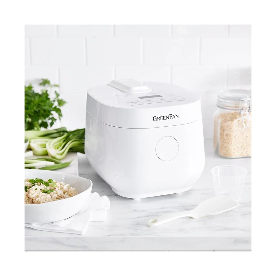 GreenPan Rice & Grains Cooker 2L/8 Cups White White