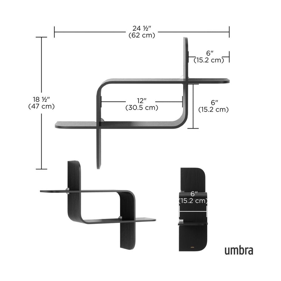 Umbra Montage Shelf Black Black