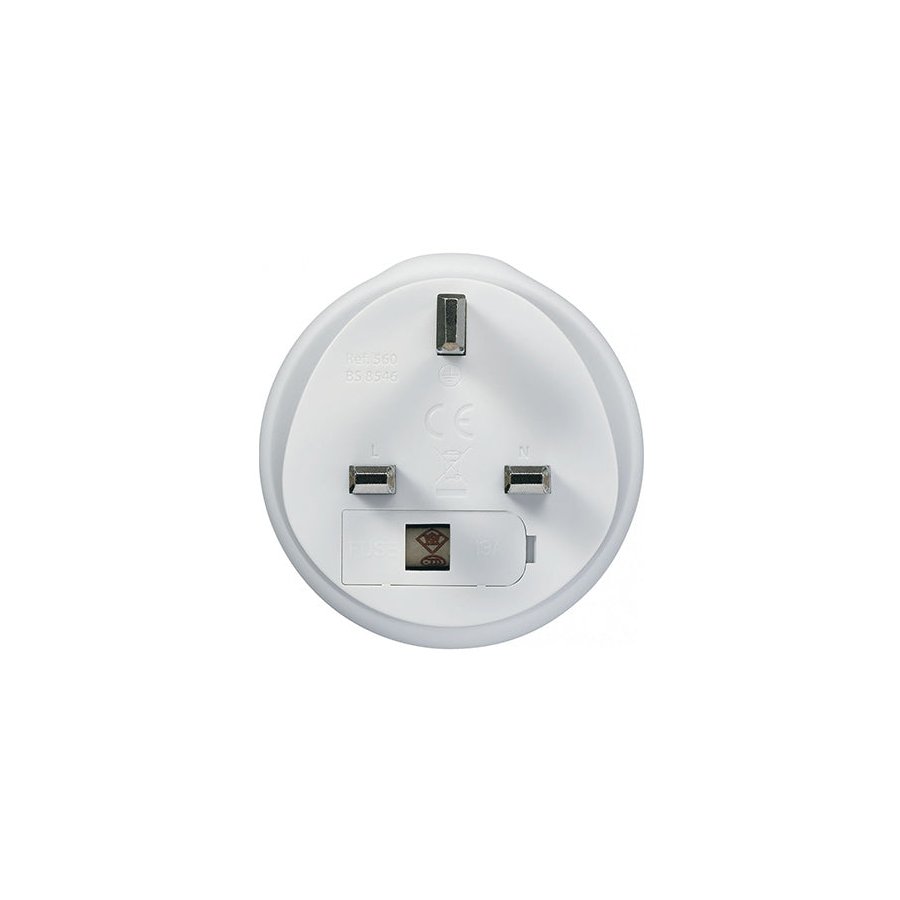 Go Travel NZ & AUS to UK Travel Adapter White White