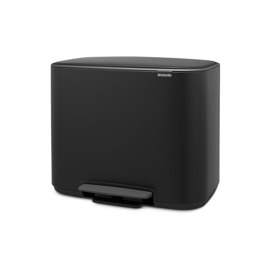 Brabantia Bo Pedal Bin (3 x 11L) Matte Black Matte Black