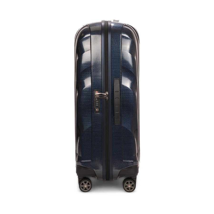 Samsonite C-Lite 69cm CURV Checked Suitcase Midnight Blue Midnight Blue