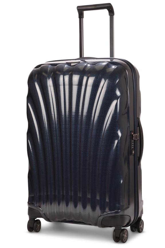 Samsonite C-Lite 69cm CURV Checked Suitcase Midnight Blue