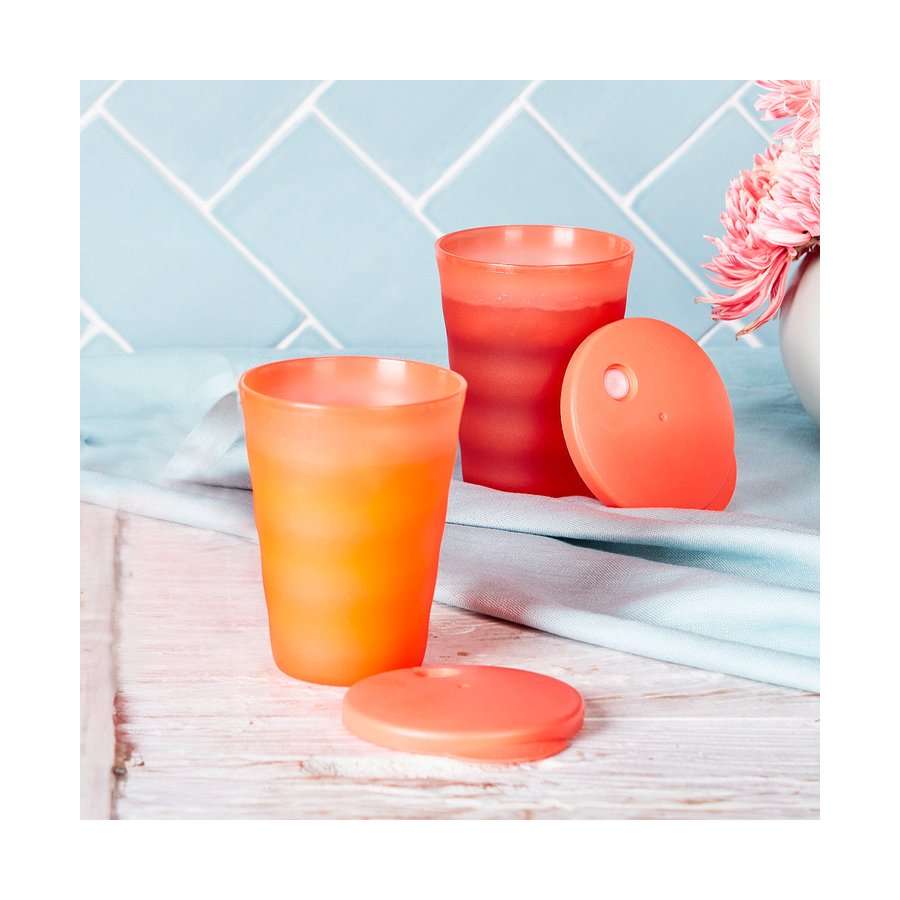 Tupperware Aloha Tumblers with Seals (Set of 2) Watermelon Watermelon