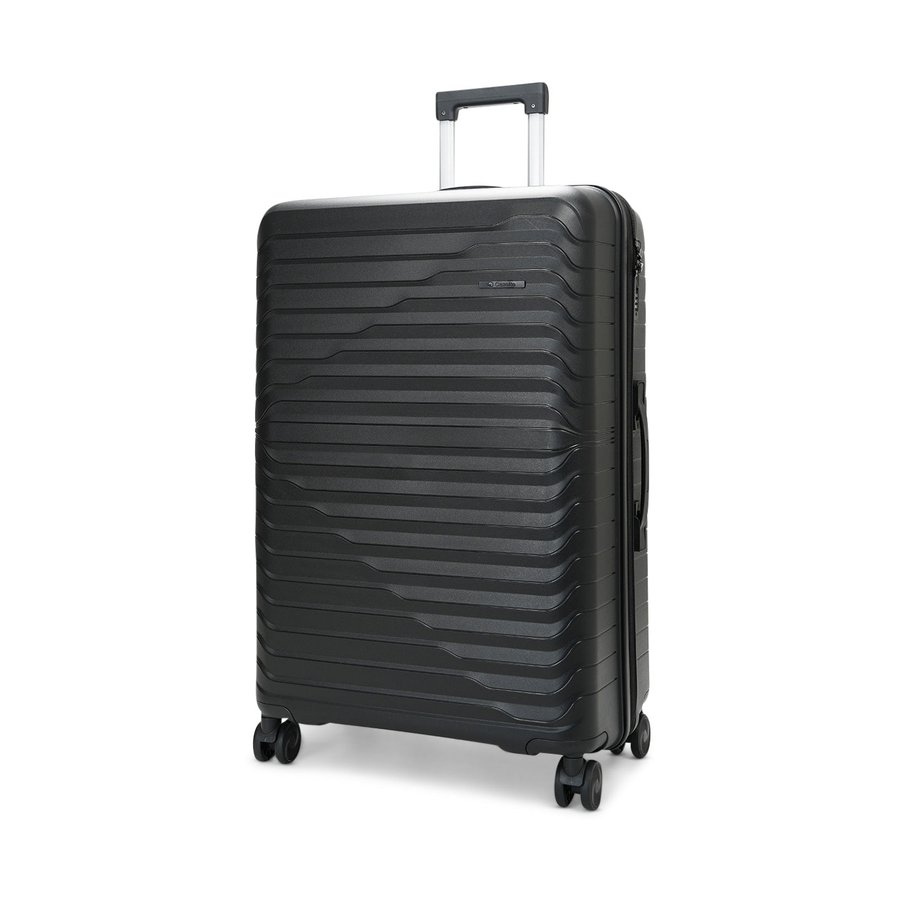 Caselite Summit 75cm Hardside Checked Suitcase Black Black