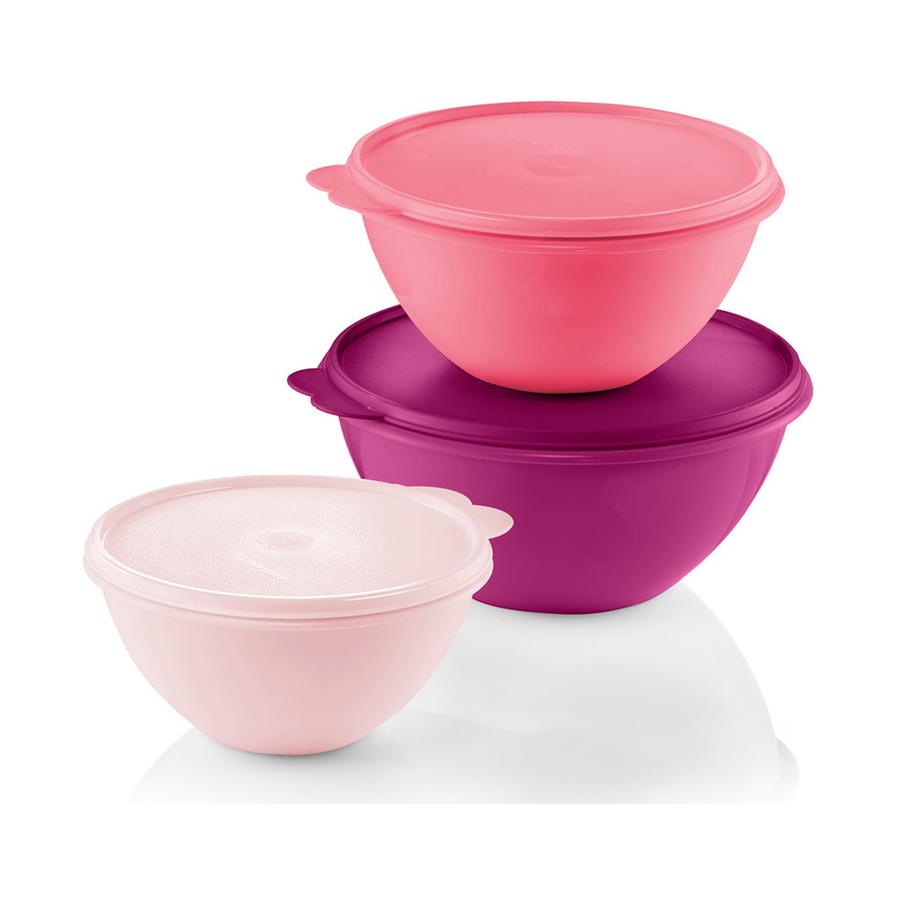 Tupperware Wonderlier Bowls (Set of 3) Pink Pink