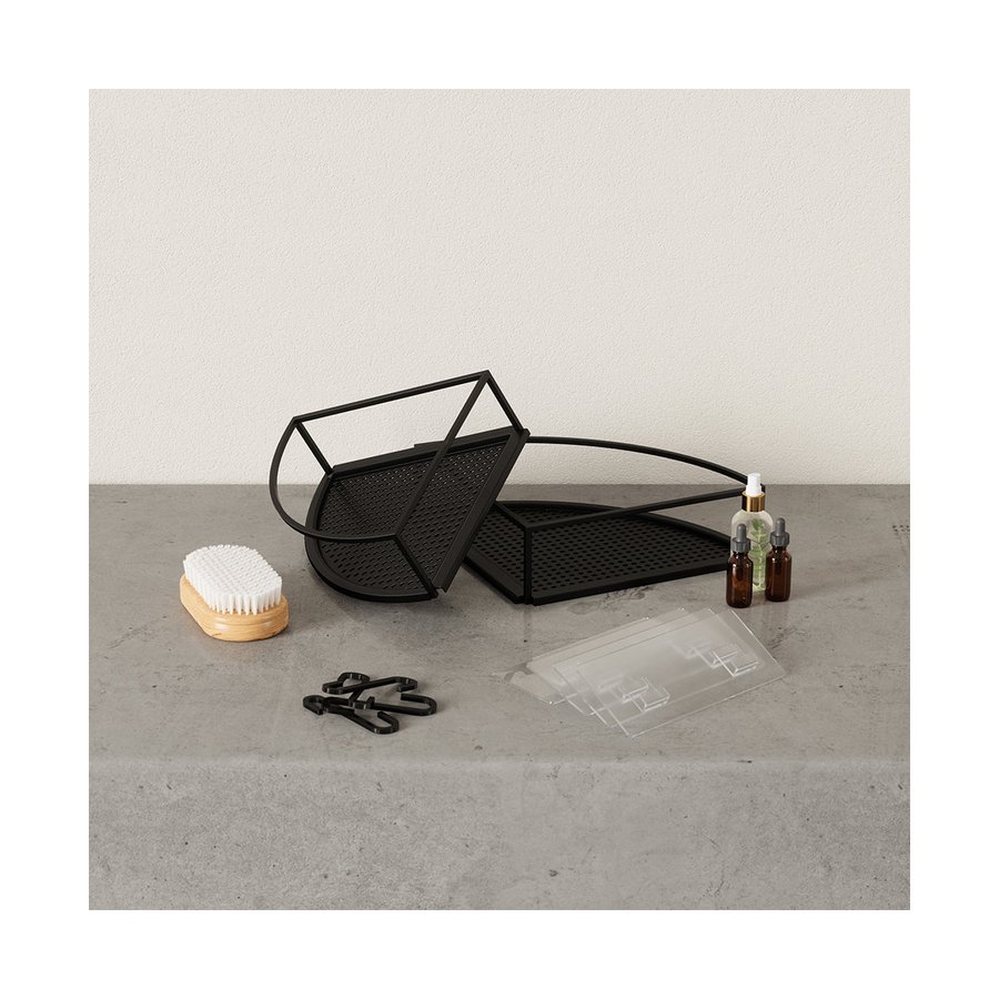 Umbra Cubiko Corner Bins (Set of 2) Black Black