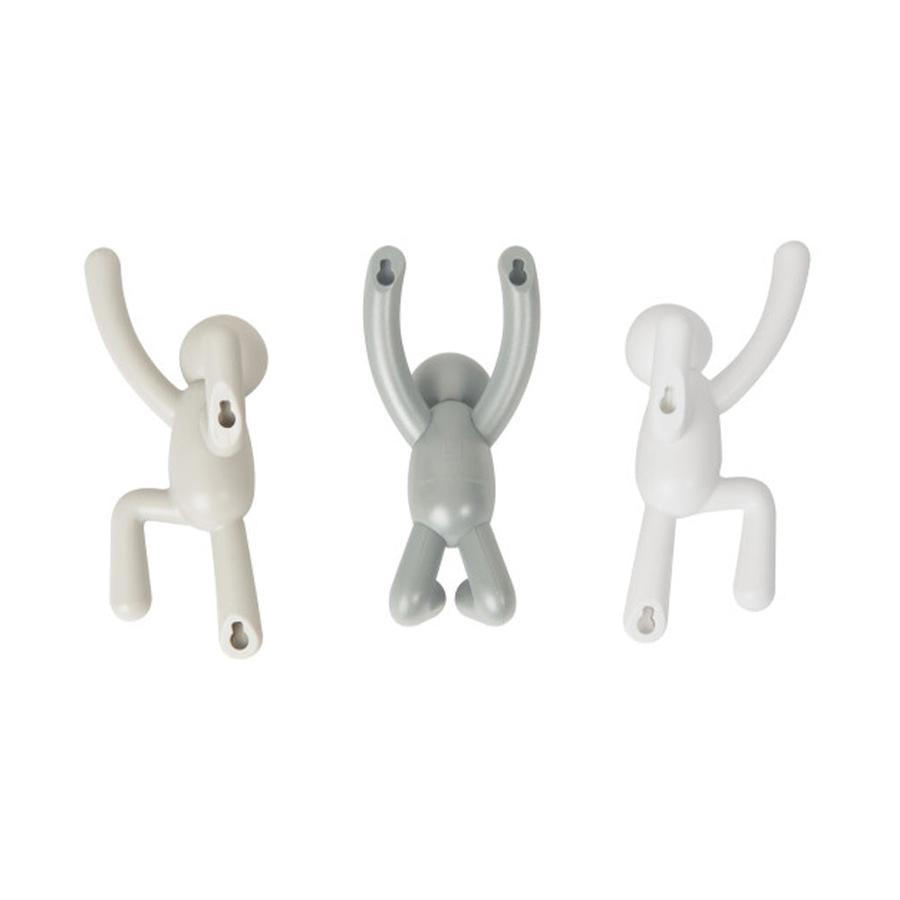 Umbra Buddy Wall Hooks (Set of 3) Grey Grey