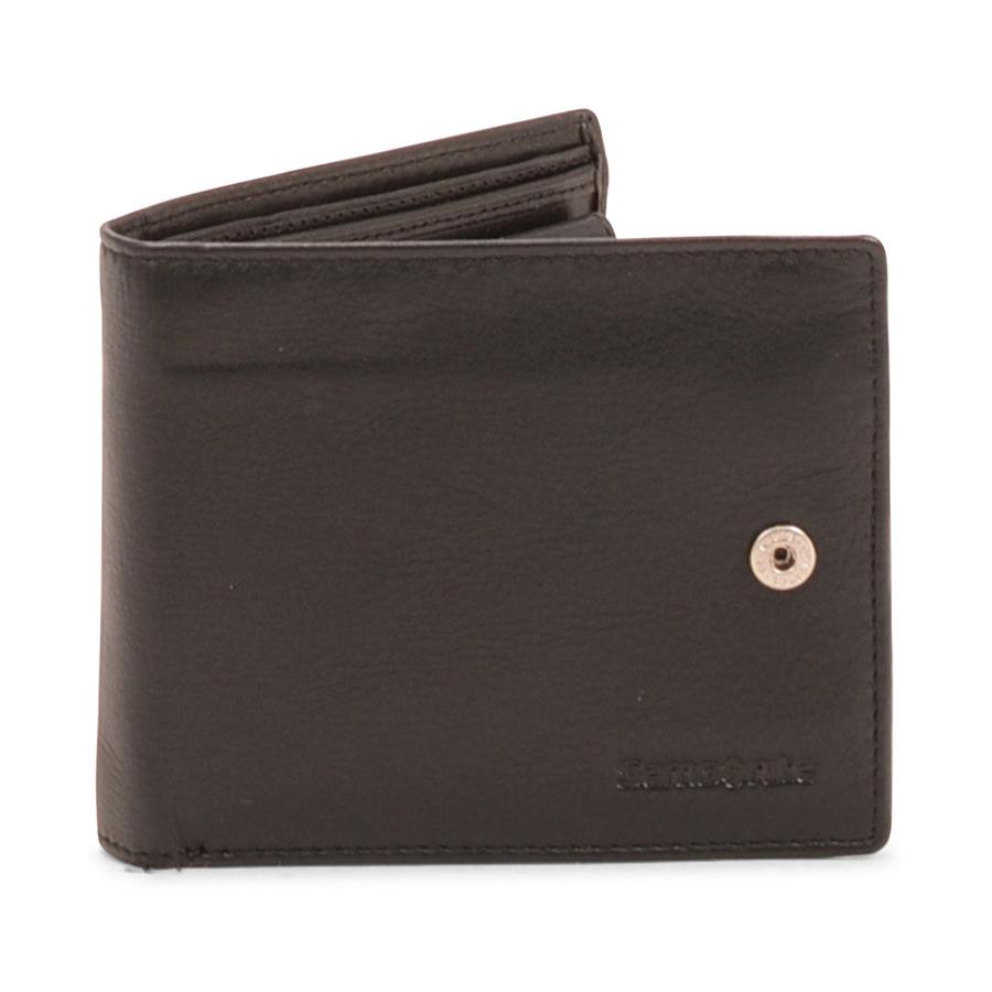 Samsonite RFID Leather Wallet With Coin Pocket Black Black