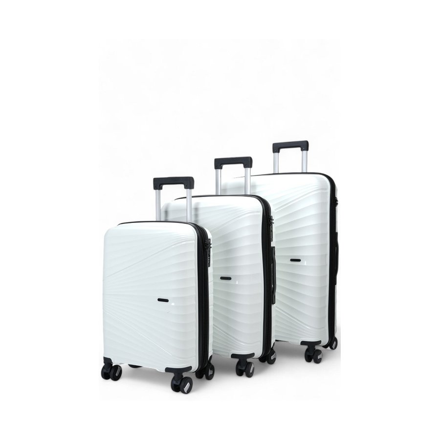 Nomad Aspire 55cm, 65cm and 75cm Hardside Luggage Set White White